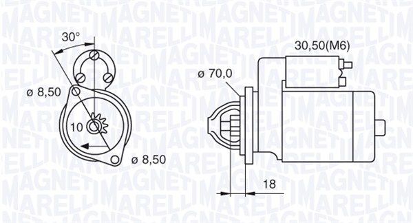 MAGNETI MARELLI Стартер 063521082170